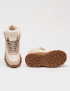 Tommy Hilfiger Боти с връзки и еко пух Бежов/Мръснобял