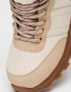 Tommy Hilfiger Боти с връзки и еко пух Бежов/Мръснобял