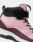Tommy Hilfiger Боти с връзки и велкро Виолетов/Розово