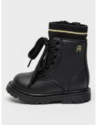 Tommy Hilfiger Боти с връзки - Златист/Черен