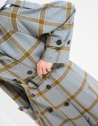 Tommy Hilfiger Дълъг тренч с вълна на каре Каки/Син