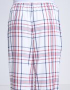 Tommy Hilfiger Дълга пижама на каре с домашни пантофи Бордо/Тъмносин/Мръснобял
