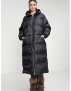 Tommy Hilfiger Дълго зимно яке с качулка - Черен