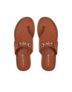 Tommy Hilfiger Дамски чехли - естествена кожа - кафяви
