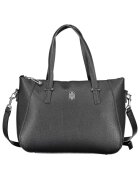 Tommy Hilfiger Екологична дамска кожена чанта Черна 34 Х 25 Х 12