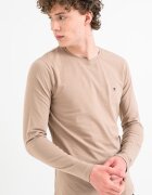 Tommy Hilfiger Еластична слим блуза Бежов