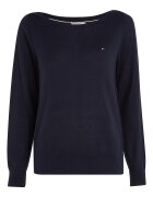 Tommy Hilfiger Фино плетен пуловер с органичен памук Тъмносин