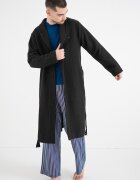 Tommy Hilfiger Халат с органичен памук с лого Черен