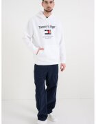 Tommy Hilfiger Худи с лого и джоб кенгуру - Бял