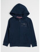 Tommy Hilfiger Худи с памук и цип - Тъмносин