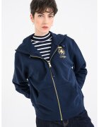 Tommy Hilfiger Худи с цип и лого на гърдите - Тъмносин