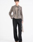 Tommy Hilfiger Карирано сако от вълна с джобове с капачета Черен/Кафяв