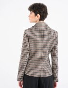 Tommy Hilfiger Карирано сако от вълна с джобове с капачета Черен/Кафяв