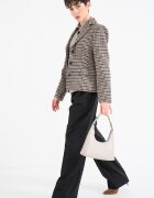Tommy Hilfiger Карирано сако от вълна с джобове с капачета Черен/Кафяв
