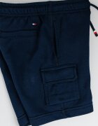 Tommy Hilfiger Къс карго панталон с връзка Тъмносин