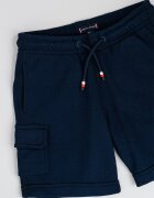 Tommy Hilfiger Къс карго панталон с връзка Тъмносин