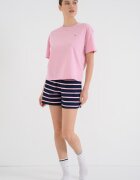 Tommy Hilfiger Къса памучна пижама с принт Ултрамарин синьо/Пастелнорозов