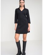 Tommy Hilfiger Къса права рокля с 3/4 ръкави - Черен
