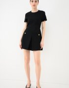 Tommy Hilfiger Къса рокля Punto с джобове Черен