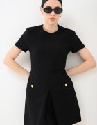 Tommy Hilfiger Къса рокля Punto с джобове Черен
