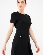 Tommy Hilfiger Къса рокля Punto с джобове Черен