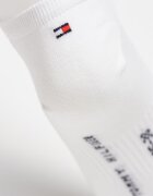 Tommy Hilfiger Къси чорапи с монограм - 2 чифта Бял/Черен