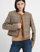 Tommy Hilfiger Късо сако на каре Червен/Кафяв/Бежов