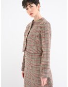 Tommy Hilfiger Късо яке от туид - Червен/Сиво-кафяв