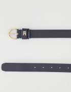 Tommy Hilfiger Кожен колан Essential с лого Тъмносин