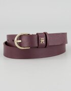 Tommy Hilfiger Кожен колан Essential с лого Виолетов
