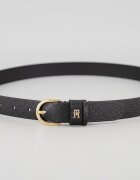 Tommy Hilfiger Кожен колан Essential с монограм Черен