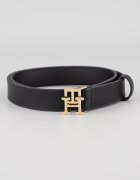 Tommy Hilfiger Кожен колан Modern с тока с щифт Черен