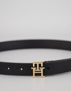 Tommy Hilfiger Кожен колан Modern с тока с щифт Черен
