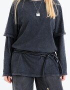 Tommy Hilfiger Кожен колан с увиване Черен