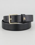 Tommy Hilfiger Кожен колан Square 3.0 с монограм Черен