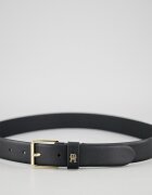 Tommy Hilfiger Кожен колан Square 3.0 с монограм Черен