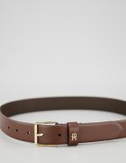 Tommy Hilfiger Кожен колан Square 3.0 с монограм Тъмнокафяв
