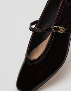 Tommy Hilfiger Кожени лачени пантофки Тъмновиолетов