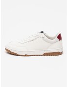 Tommy Hilfiger Кожени маратонки Basket Core Lite със синтетика - Бордо/Бял
