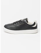 Tommy Hilfiger Кожени маратонки Casual Cupsole - Черен/Мръснобял