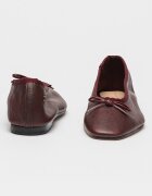 Tommy Hilfiger Кожени пантофки с квадратен връх Бордо