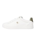 Tommy Hilfiger Кожени спортни обувки - Бял/Каки