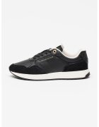 Tommy Hilfiger Кожени спортни обувки - Черен/Синапено жълто