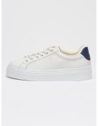 Tommy Hilfiger Кожени спортни обувки Chic Cupsole с връзки - Черен/Бял