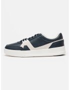 Tommy Hilfiger Кожени спортни обувки Court Craft с контрасти - Тъмносин