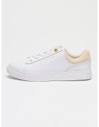Tommy Hilfiger Кожени спортни обувки Cupsole с връзки - Зелен/Златист/Бял