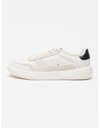 Tommy Hilfiger Кожени спортни обувки Modern Lightcup с велур - Бял/Тъмносин
