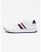 Tommy Hilfiger Кожени спортни обувки под глезена - Бордо/Бял/Тъмносин