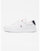 Tommy Hilfiger Кожени спортни обувки с монограм - Златист/Бял