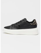 Tommy Hilfiger Кожени спортни обувки с равна платформа - Черен/Крем